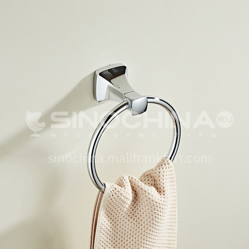 Bathroom hardware accessories factory direct sale silver towel ring towel hanging rod towel hanging ring MY80805